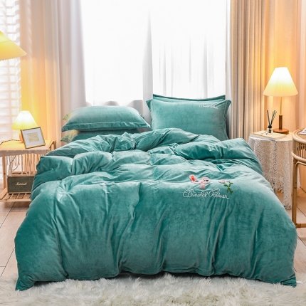 91家纺网 家纺一手货源 找家纺 （总）苏拉 2019新款宝宝绒毛巾绣四件套