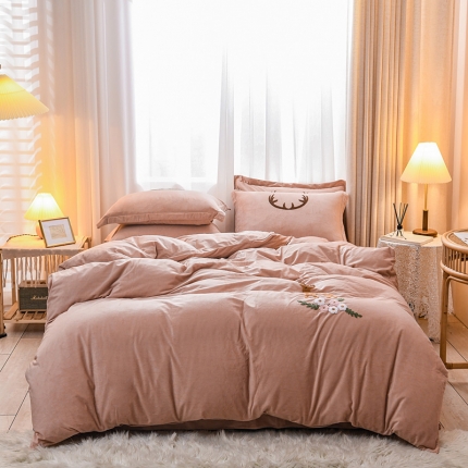 91家纺网 家纺一手货源 找家纺 （总）苏拉 2019新款宝宝绒毛巾绣四件套