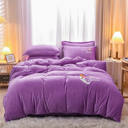 91家纺网 家纺一手货源 找家纺 （总）苏拉 2019新款宝宝绒毛巾绣四件套