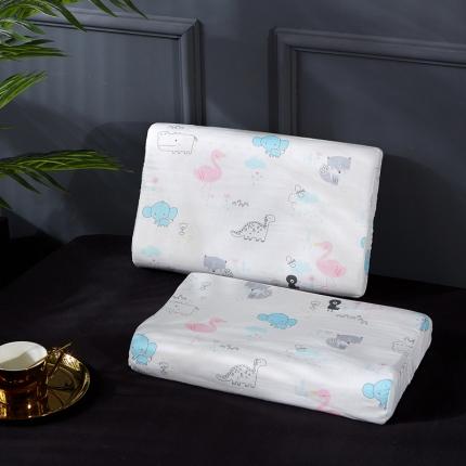 91家纺网 家纺一手货源 找家纺 萌番宝2020新款泰国儿童纯棉纱布ins乳胶枕日系风格火烈鸟