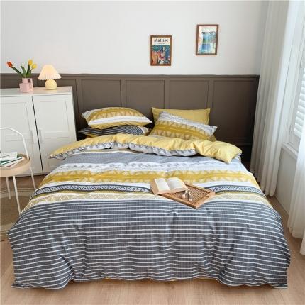 91家纺网 家纺一手货源 找家纺 时年 2020新款40支全棉莫兰迪系列四件套 巴洛克