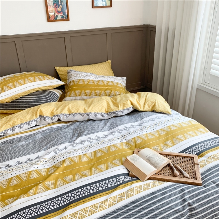 91家纺网 家纺一手货源 找家纺 时年 2020新款40支全棉莫兰迪系列四件套 巴洛克