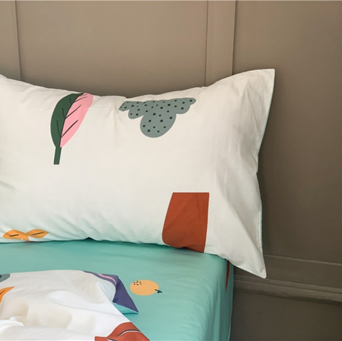 91家纺网 家纺一手货源 找家纺 时年 2020新款40支全棉莫兰迪系列四件套 花开半夏