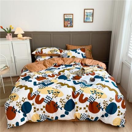 时年 2020新款40支全棉莫兰迪系列四件套 加州晴空