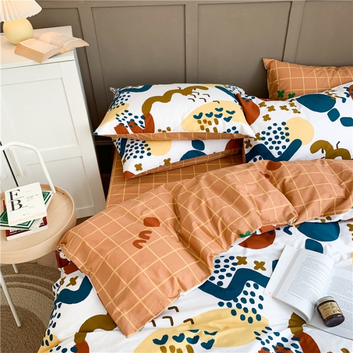 91家纺网 家纺一手货源 找家纺 时年 2020新款40支全棉莫兰迪系列四件套 加州晴空