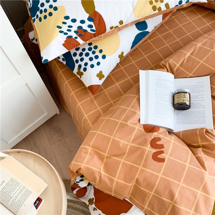 91家纺网 家纺一手货源 找家纺 时年 2020新款40支全棉莫兰迪系列四件套 加州晴空