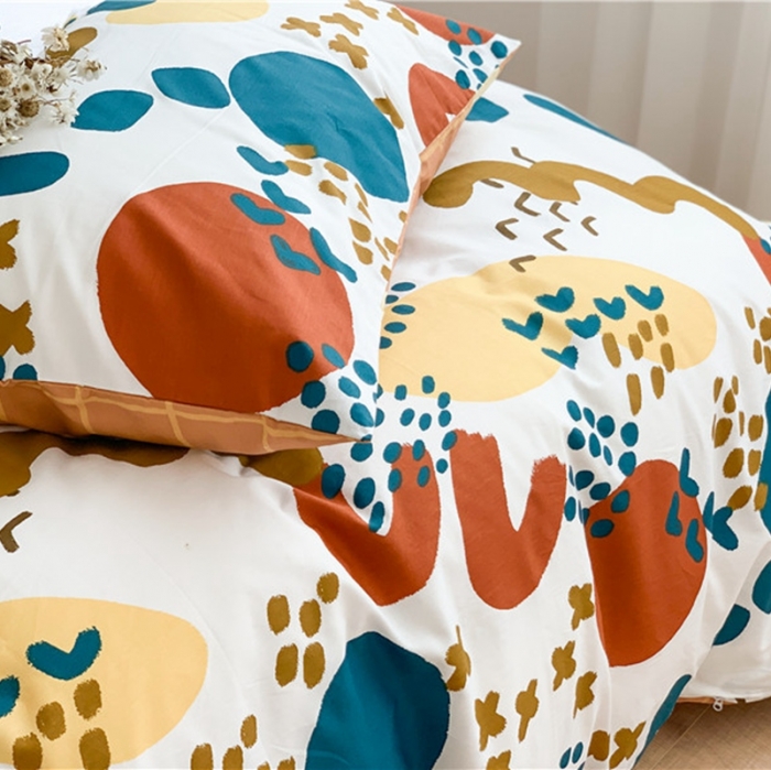 91家纺网 家纺一手货源 找家纺 时年 2020新款40支全棉莫兰迪系列四件套 加州晴空