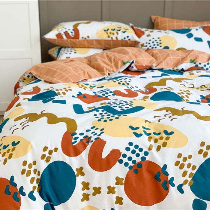 91家纺网 家纺一手货源 找家纺 时年 2020新款40支全棉莫兰迪系列四件套 加州晴空