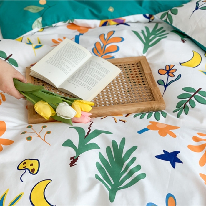 91家纺网 家纺一手货源 找家纺 时年 2020新款40支全棉莫兰迪系列四件套 绿意