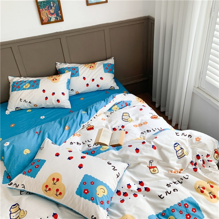 91家纺网 家纺一手货源 找家纺 时年 2020新款40支全棉莫兰迪系列四件套 七分甜