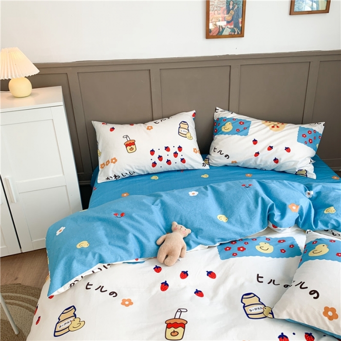 91家纺网 家纺一手货源 找家纺 时年 2020新款40支全棉莫兰迪系列四件套 七分甜