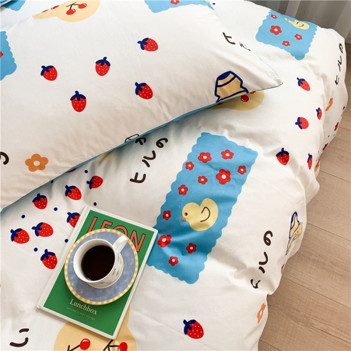 91家纺网 家纺一手货源 找家纺 时年 2020新款40支全棉莫兰迪系列四件套 七分甜