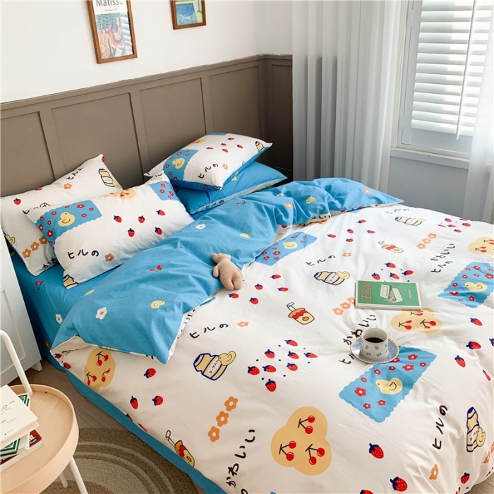 91家纺网 家纺一手货源 找家纺 时年 2020新款40支全棉莫兰迪系列四件套 七分甜