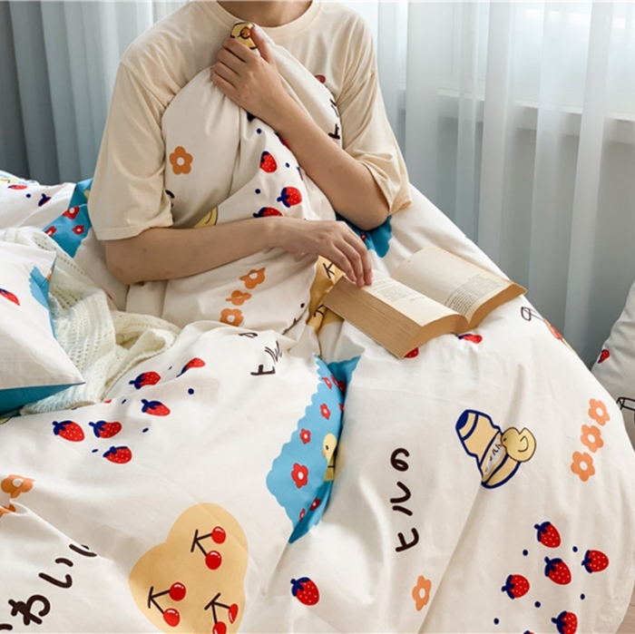 91家纺网 家纺一手货源 找家纺 时年 2020新款40支全棉莫兰迪系列四件套 七分甜