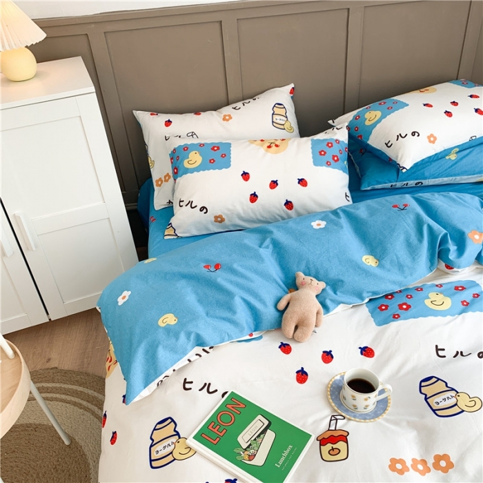 91家纺网 家纺一手货源 找家纺 时年 2020新款40支全棉莫兰迪系列四件套 七分甜