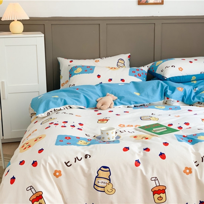 91家纺网 家纺一手货源 找家纺 时年 2020新款40支全棉莫兰迪系列四件套 七分甜