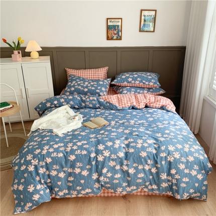 时年 2020新款40支全棉莫兰迪系列四件套 素颜