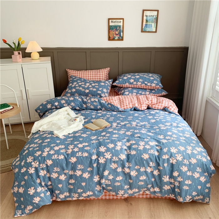 91家纺网 家纺一手货源 找家纺 时年 2020新款40支全棉莫兰迪系列四件套 素颜