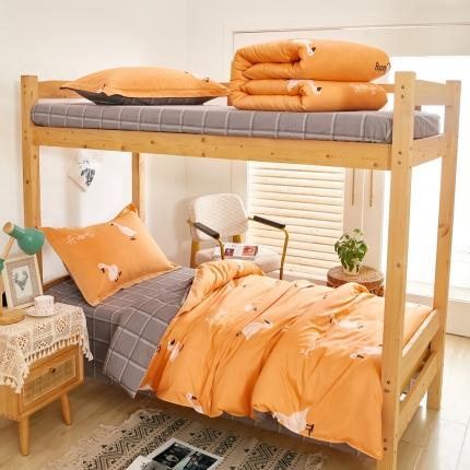 91家纺网 家纺一手货源 找家纺 卓越学生宿舍全棉三件套 开心鸭