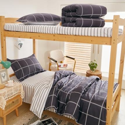 91家纺网 家纺一手货源 找家纺 卓越学生宿舍全棉三件套 千百度