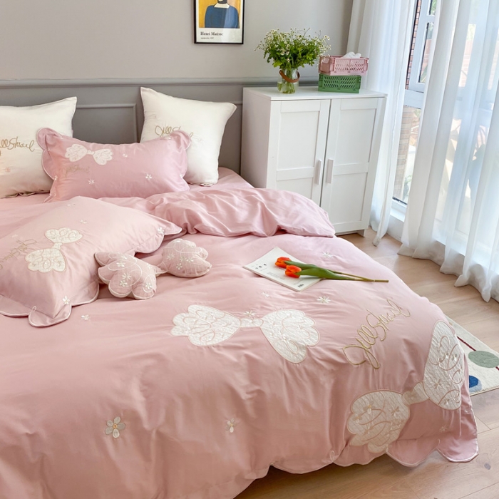 91家纺网 家纺一手货源 找家纺 （总）星野 2020新款60长绒棉温妮莎四件套