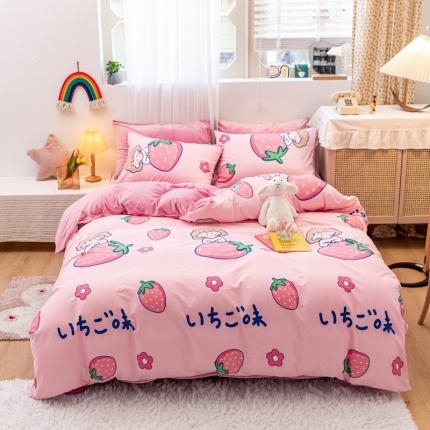 91家纺网 家纺一手货源 找家纺 （总）珺柔 2020新款棉加绒保暖四件套