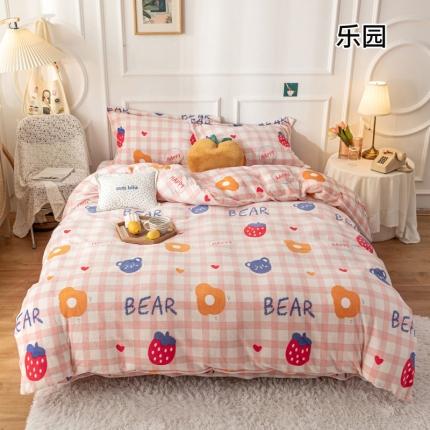 91家纺网 家纺一手货源 找家纺 （总）珺柔 2020新款高克重牛奶绒四件套