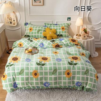 91家纺网 家纺一手货源 找家纺 （总）珺柔 2020新款高克重牛奶绒四件套