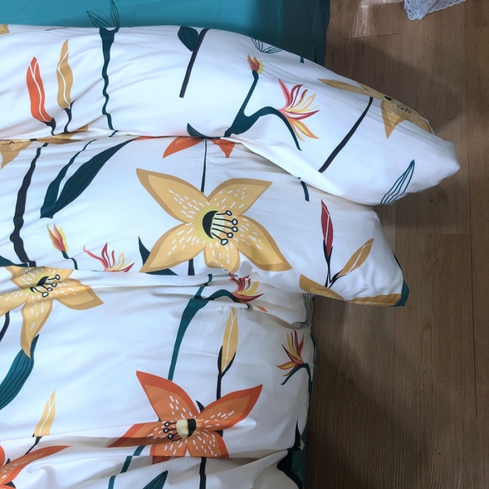 91家纺网 家纺一手货源 找家纺 棉生活新款40S臻棉四件套 百丽叶