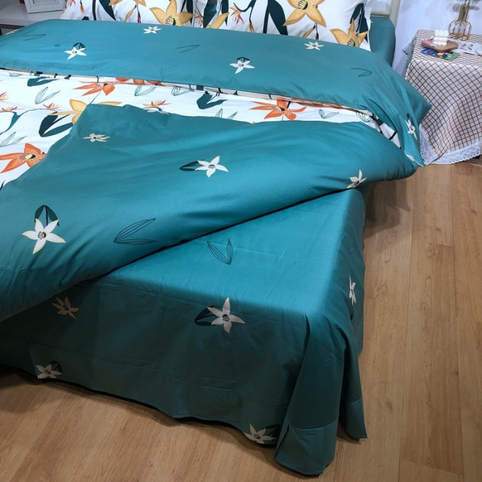 91家纺网 家纺一手货源 找家纺 棉生活新款40S臻棉四件套 百丽叶