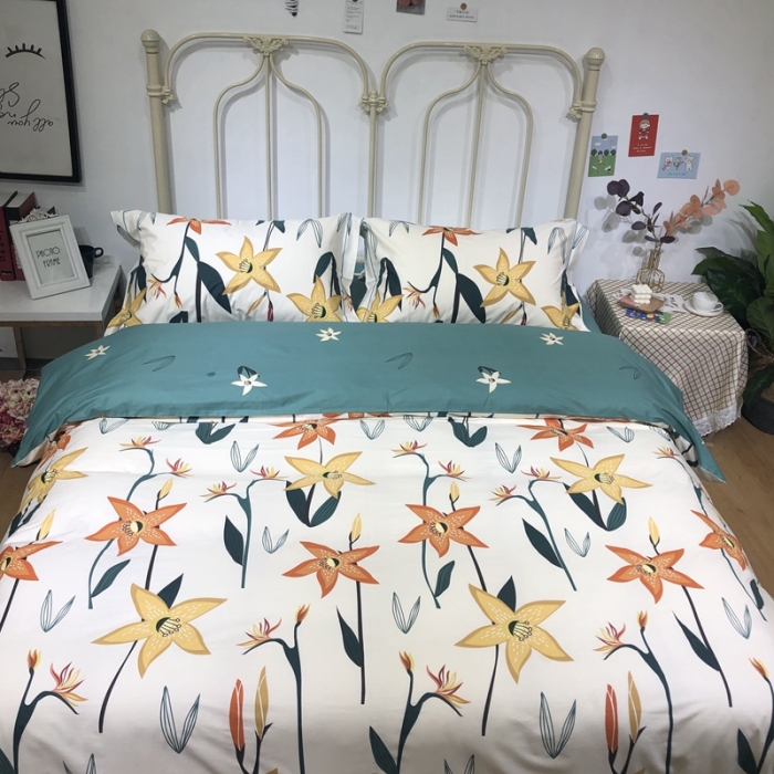 91家纺网 家纺一手货源 找家纺 棉生活新款40S臻棉四件套 百丽叶