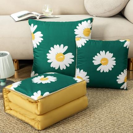 暖树家居 2020新款数码印花抱枕被叠拍图 小雏菊