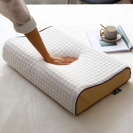 2022泰国天然乳胶枕头枕芯按摩曲线波浪枕头