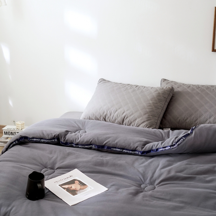 91家纺网 家纺一手货源 找家纺 巴宝路 2021新款立体抗菌大豆被 暗夜灰 冬被春秋被地暖被