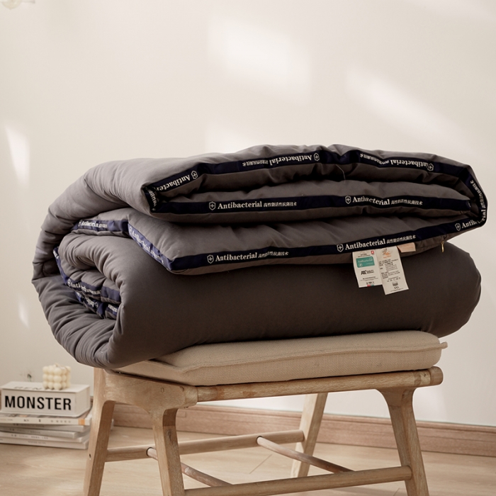 91家纺网 家纺一手货源 找家纺 巴宝路 2021新款立体抗菌大豆被 暗夜灰 冬被春秋被地暖被