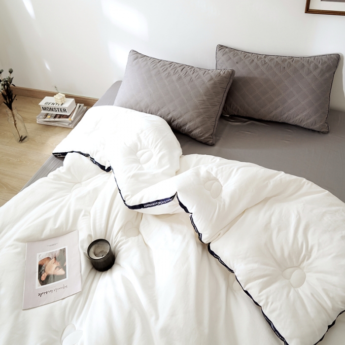 91家纺网 家纺一手货源 找家纺 巴宝路 2021新款立体抗菌大豆被 极地白 冬被春秋被地暖被