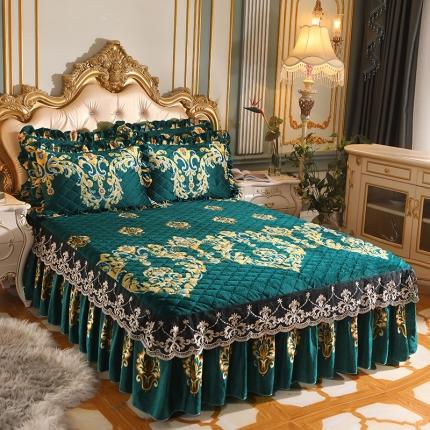 91家纺网 家纺一手货源 找家纺 （总）宜凡家纺 2021新款夹棉水晶绒单品床裙