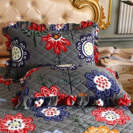 91家纺网 家纺一手货源 找家纺 （总）宜凡家纺 2021新款夹棉水晶绒枕套一对