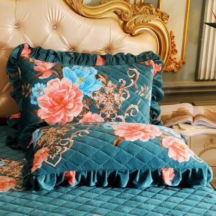 91家纺网 家纺一手货源 找家纺 （总）宜凡家纺 2021新款夹棉水晶绒枕套一对