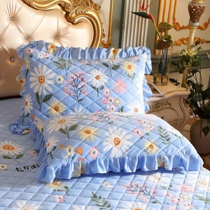 91家纺网 家纺一手货源 找家纺 （总）宜凡家纺 2021新款夹棉水晶绒枕套一对