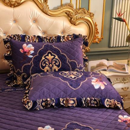 91家纺网 家纺一手货源 找家纺 （总）宜凡家纺 2021新款夹棉水晶绒枕套一对