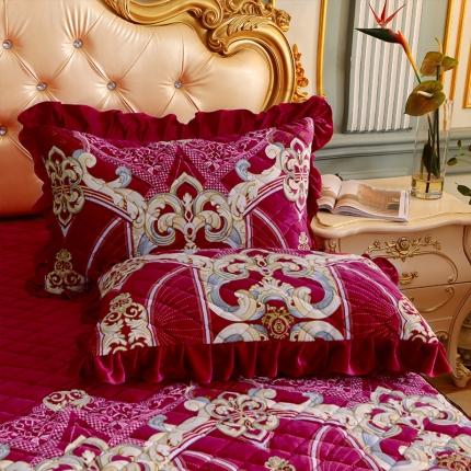 91家纺网 家纺一手货源 找家纺 （总）宜凡家纺 2021新款夹棉水晶绒枕套一对