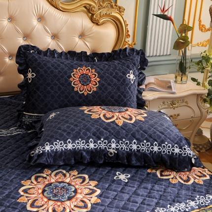 91家纺网 家纺一手货源 找家纺 （总）宜凡家纺 2021新款夹棉水晶绒枕套一对