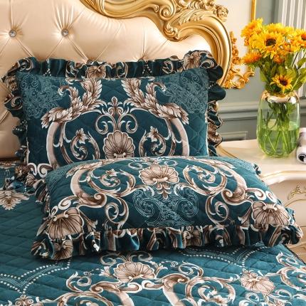 91家纺网 家纺一手货源 找家纺 （总）宜凡家纺 2021新款夹棉水晶绒枕套一对