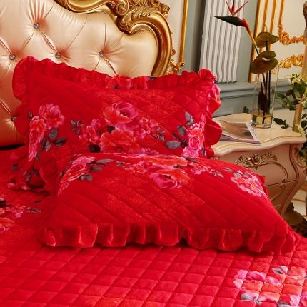 91家纺网 家纺一手货源 找家纺 （总）宜凡家纺 2021新款夹棉水晶绒枕套一对