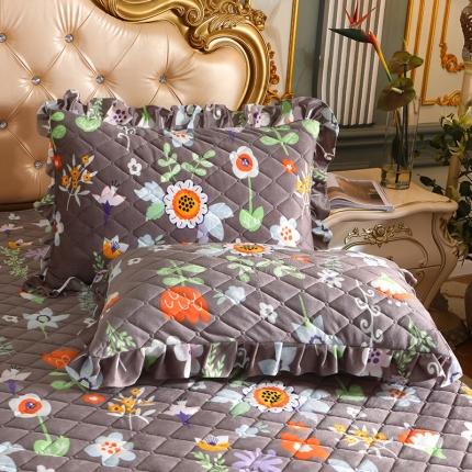 91家纺网 家纺一手货源 找家纺 （总）宜凡家纺 2021新款夹棉水晶绒枕套一对