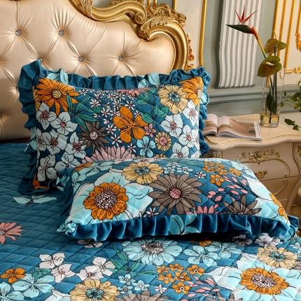 91家纺网 家纺一手货源 找家纺 （总）宜凡家纺 2021新款夹棉水晶绒枕套一对