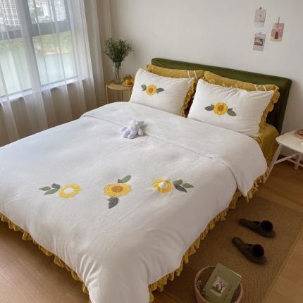 91家纺网 家纺一手货源 找家纺 （总）北纬27度 2020新款仙女公主风高克重牛奶绒四件套