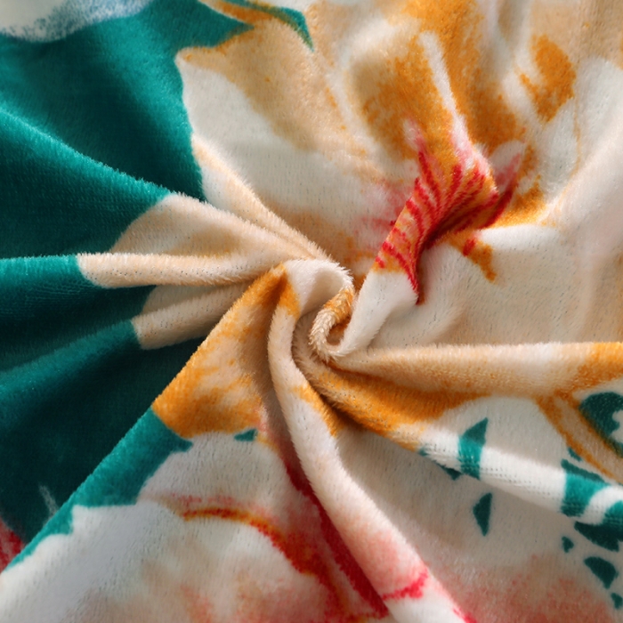 91家纺网 家纺一手货源 找家纺 宜凡家纺 2021新款夹棉水晶绒床裙四件套 金玉良缘绿