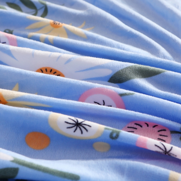 91家纺网 家纺一手货源 找家纺 宜凡家纺 2021新款夹棉水晶绒床裙四件套 花语